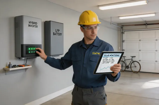 Installer commissioning inverter